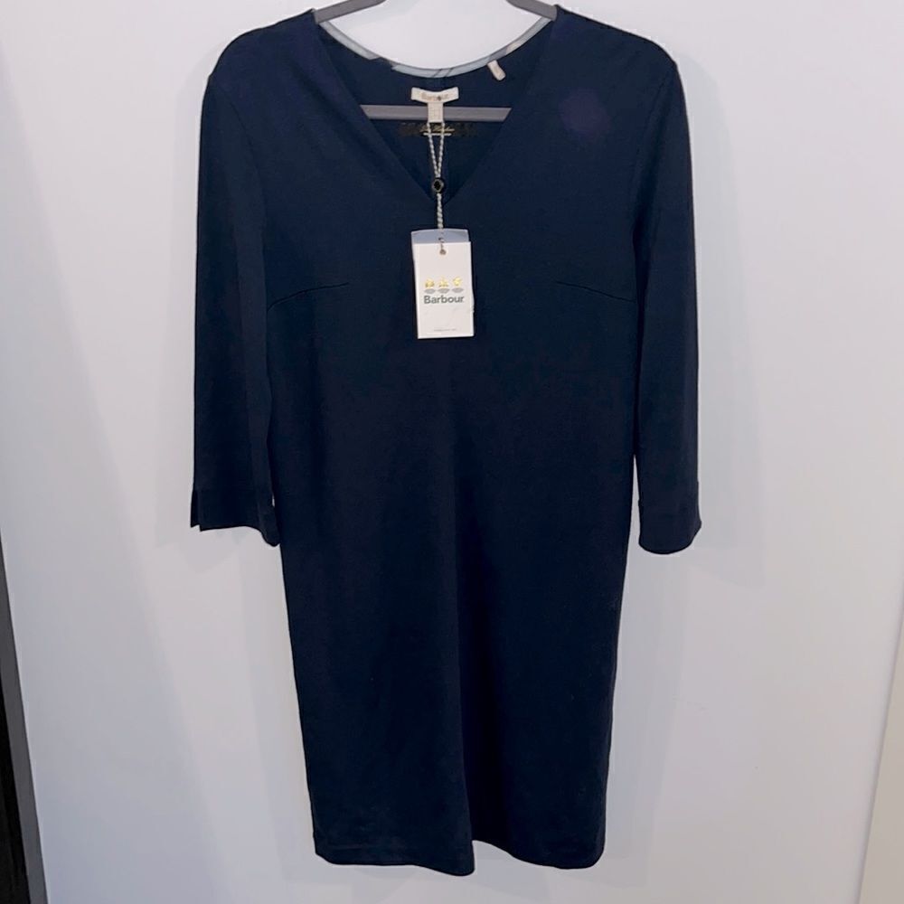 NWT Barbour x Sam Heughan navy dress